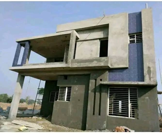 Modern residential building under finishing stage